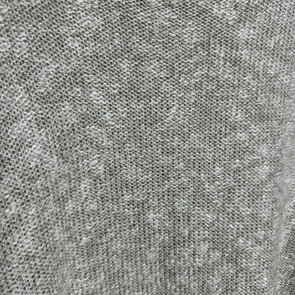 Banana Republic Sweater Long Sleeve Womens Large Beige Marled Hi-low Knit Linen - Picture 8 of 11